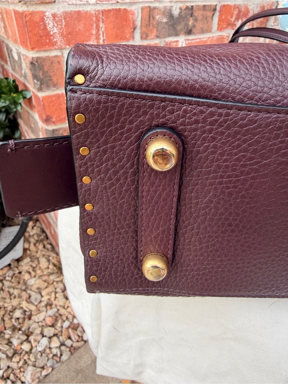 Coach 1941 Rogue with Tea Rose Rivets Oxblood Leather - Style #30456 - Picture 6 of 15